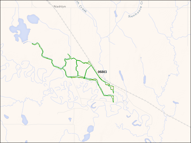 A map of the area immediately surrounding DFRP Property Number 06803