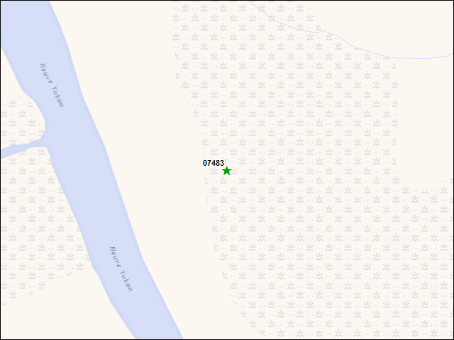 Une carte de la zone qui entoure immédiatement le bien de l'RBIF numéro 07483