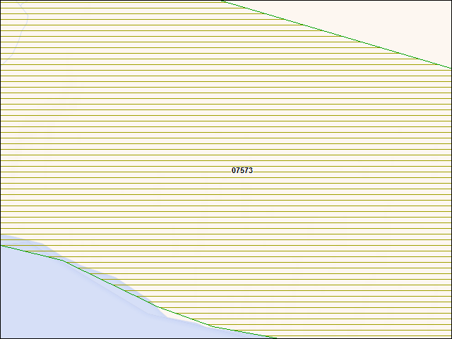 Une carte de la zone qui entoure immédiatement le bien de l'RBIF numéro 07573