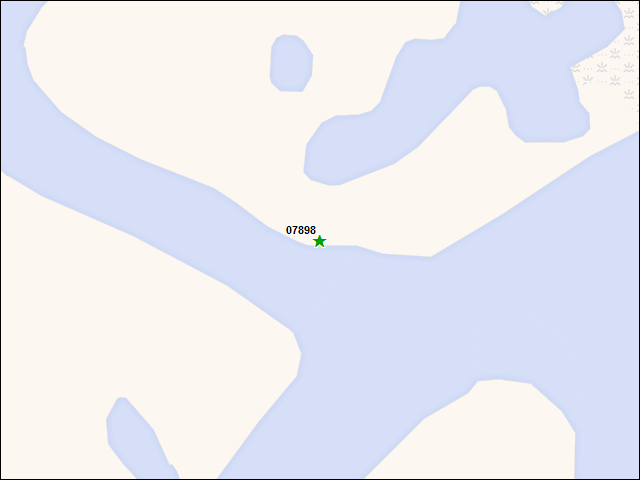 Une carte de la zone qui entoure immédiatement le bien de l'RBIF numéro 07898