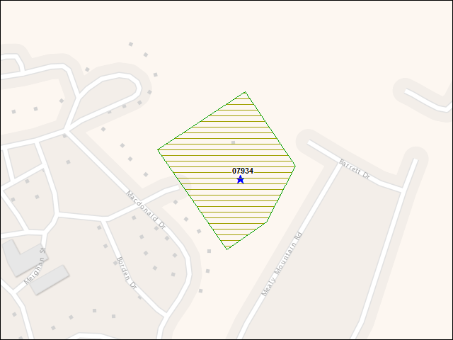 A map of the area immediately surrounding DFRP Property Number 07934