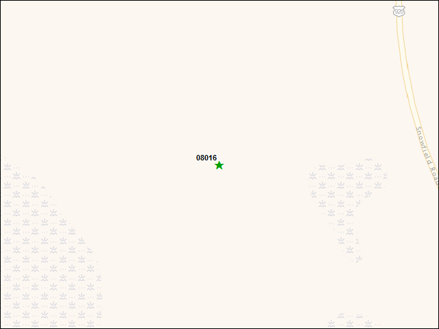 Une carte de la zone qui entoure immédiatement le bien de l'RBIF numéro 08016