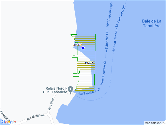 A map of the area immediately surrounding DFRP Property Number 08302