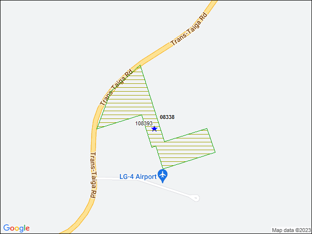 A map of the area immediately surrounding DFRP Property Number 08338