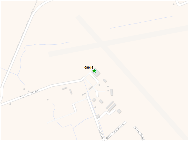 A map of the area immediately surrounding DFRP Property Number 09016