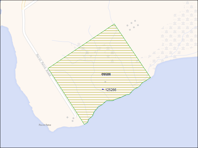 A map of the area immediately surrounding DFRP Property Number 09586