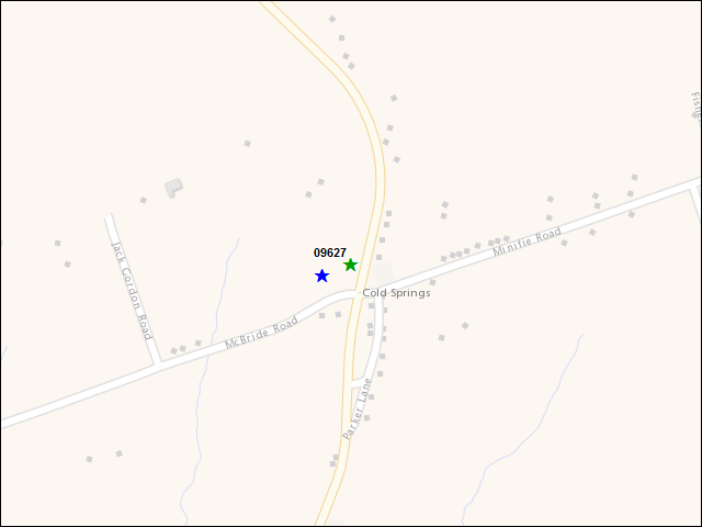 A map of the area immediately surrounding DFRP Property Number 09627