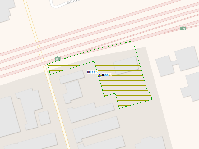 A map of the area immediately surrounding DFRP Property Number 09935