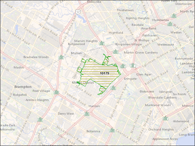 A map of the area immediately surrounding DFRP Property Number 10179