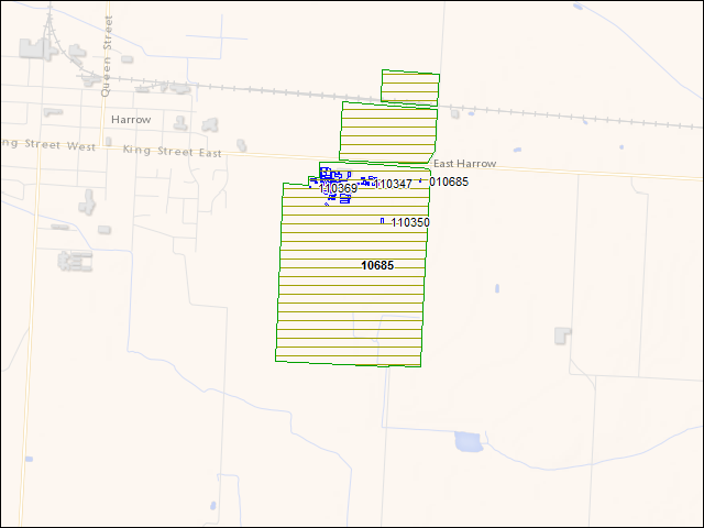 A map of the area immediately surrounding DFRP Property Number 10685