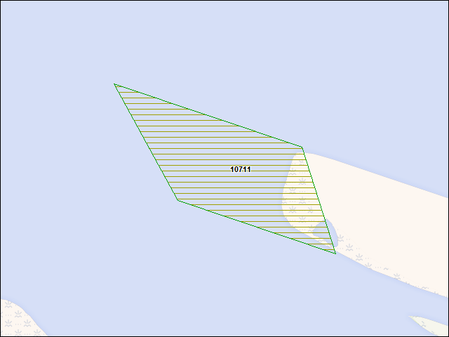 A map of the area immediately surrounding DFRP Property Number 10711