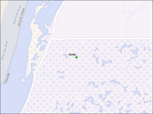 A map of the area immediately surrounding DFRP Property Number 10786