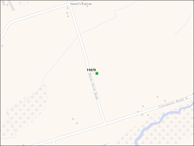 A map of the area immediately surrounding DFRP Property Number 11079