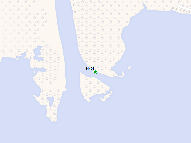 Une carte de la zone qui entoure immédiatement le bien de l'RBIF numéro 11403