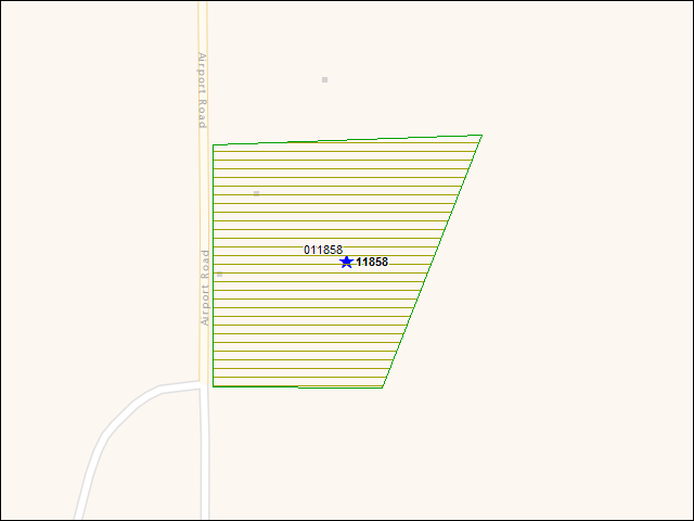 A map of the area immediately surrounding DFRP Property Number 11858