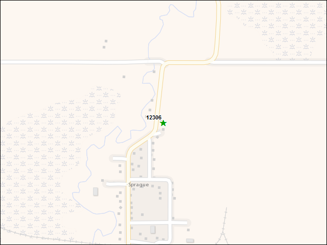 Une carte de la zone qui entoure immédiatement le bien de l'RBIF numéro 12306