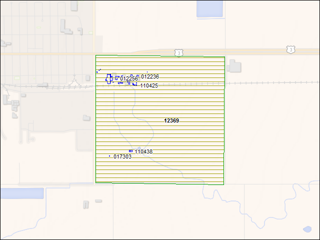 A map of the area immediately surrounding DFRP Property Number 12369