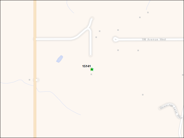 A map of the area immediately surrounding DFRP Property Number 15141