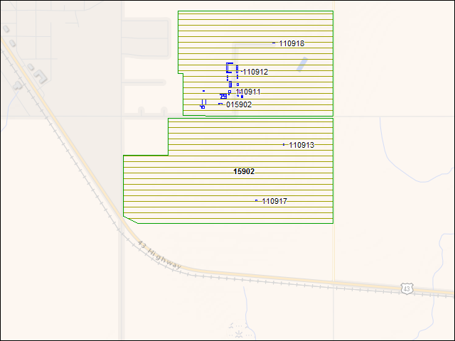 A map of the area immediately surrounding DFRP Property Number 15902