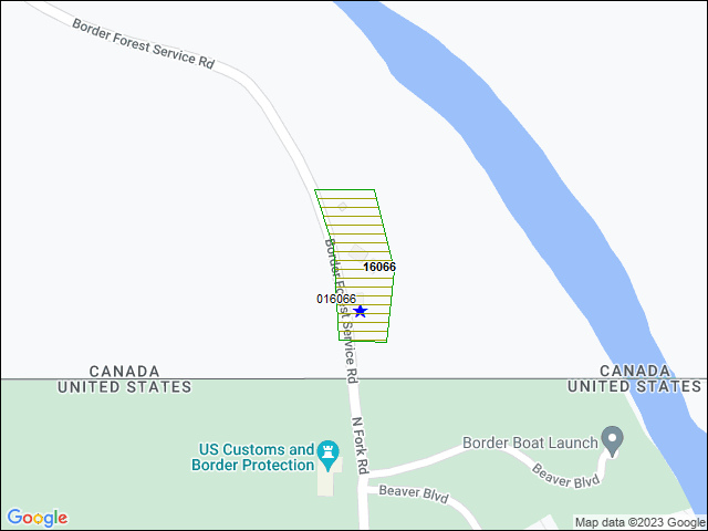 A map of the area immediately surrounding DFRP Property Number 16066