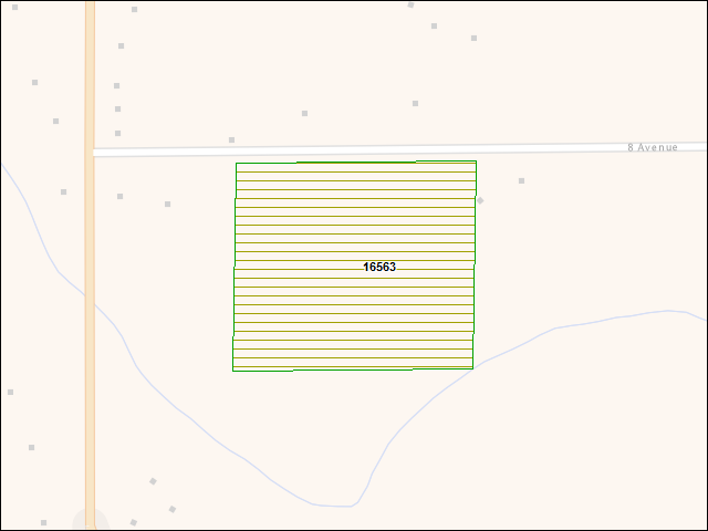 A map of the area immediately surrounding DFRP Property Number 16563