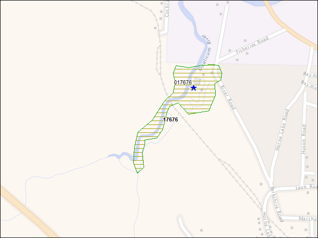 A map of the area immediately surrounding DFRP Property Number 17676