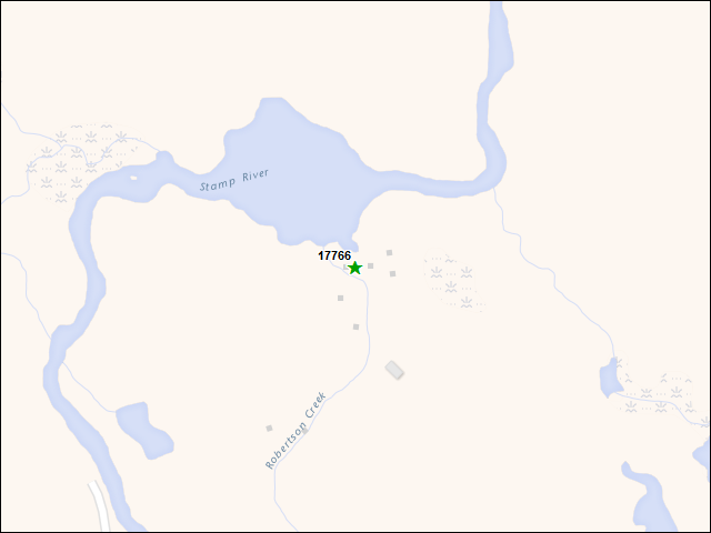 Une carte de la zone qui entoure immédiatement le bien de l'RBIF numéro 17766