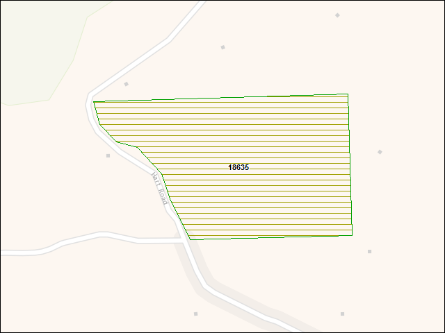 A map of the area immediately surrounding DFRP Property Number 18635