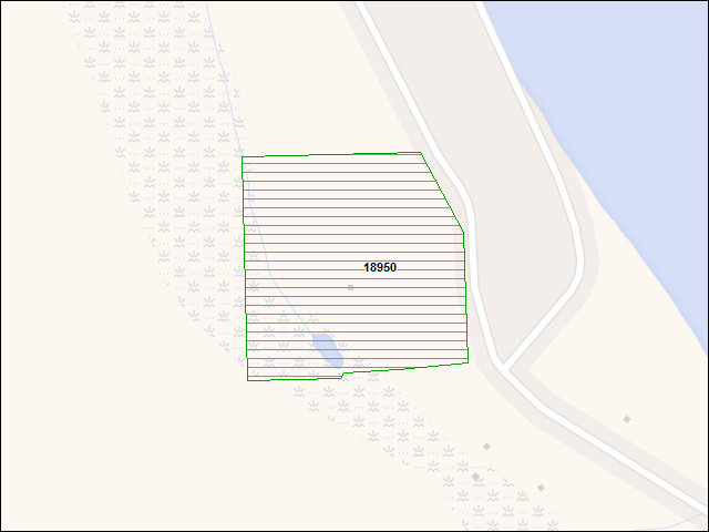 A map of the area immediately surrounding DFRP Property Number 18950