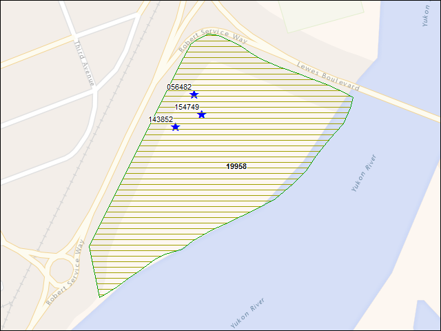 A map of the area immediately surrounding DFRP Property Number 19958