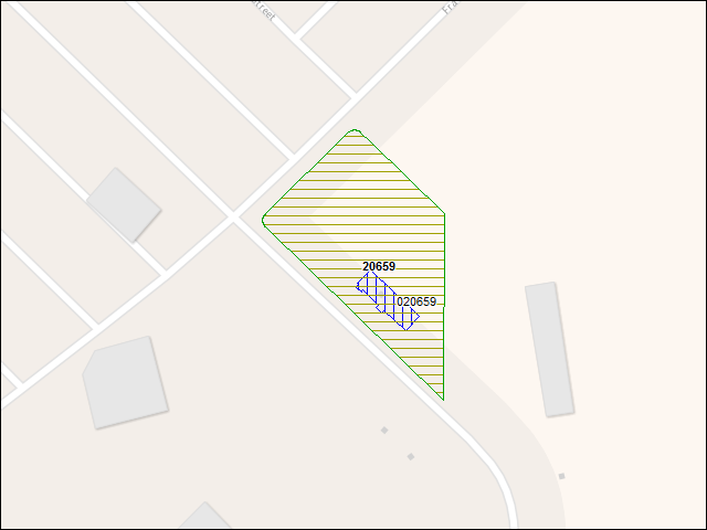A map of the area immediately surrounding DFRP Property Number 20659