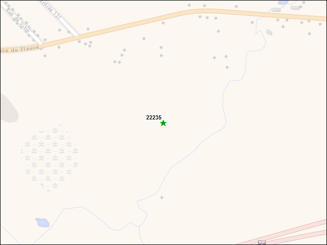 A map of the area immediately surrounding DFRP Property Number 22235