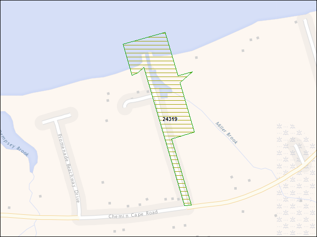 A map of the area immediately surrounding DFRP Property Number 24319