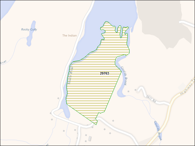 A map of the area immediately surrounding DFRP Property Number 29763