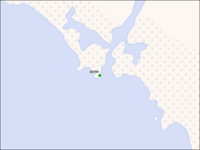 Une carte de la zone qui entoure immédiatement le bien de l'RBIF numéro 29791