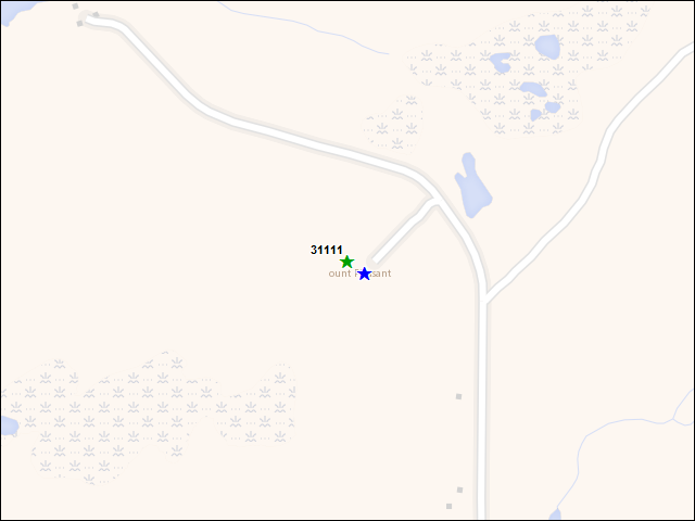 A map of the area immediately surrounding DFRP Property Number 31111