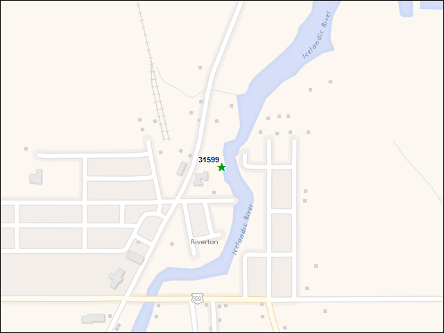 A map of the area immediately surrounding DFRP Property Number 31599
