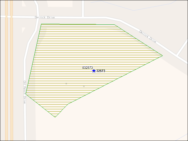 A map of the area immediately surrounding DFRP Property Number 32573