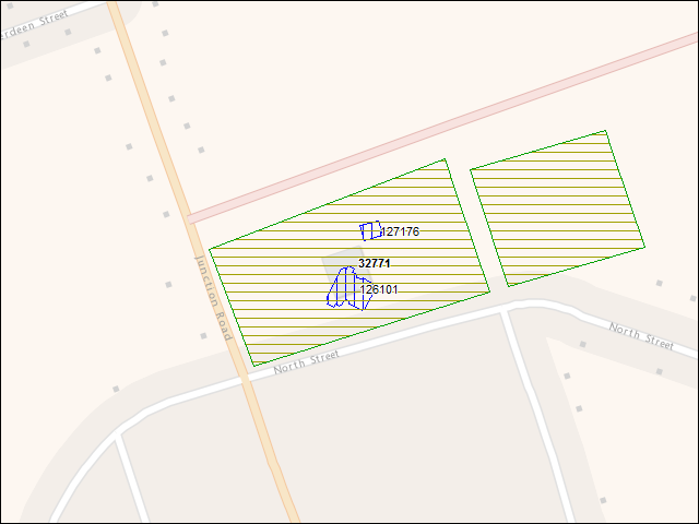 A map of the area immediately surrounding DFRP Property Number 32771