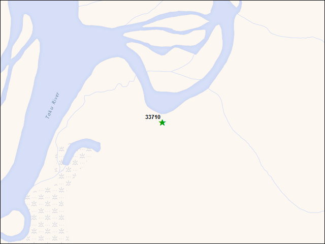 Une carte de la zone qui entoure immédiatement le bien de l'RBIF numéro 33710