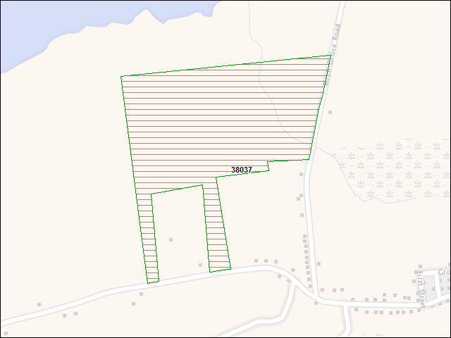 A map of the area immediately surrounding DFRP Property Number 38037