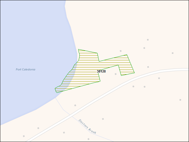 A map of the area immediately surrounding DFRP Property Number 38128