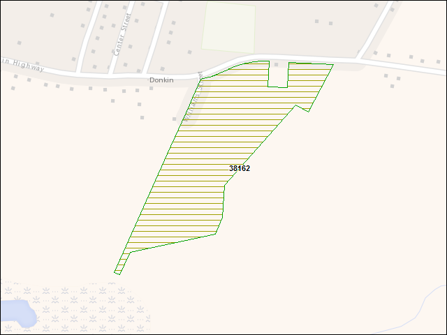 A map of the area immediately surrounding DFRP Property Number 38162