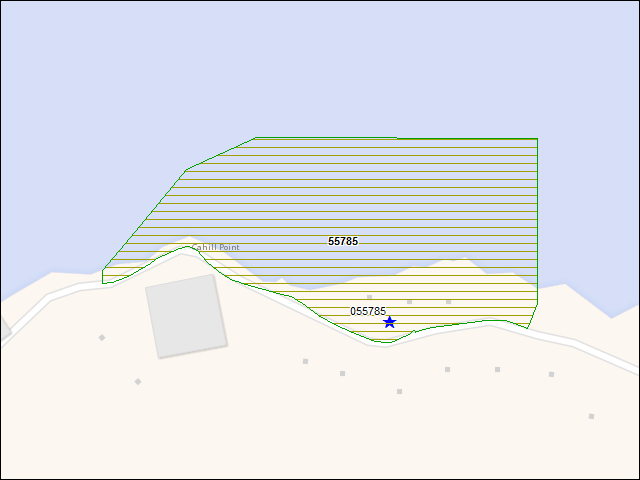 A map of the area immediately surrounding DFRP Property Number 55785