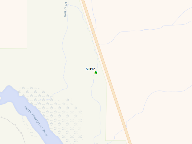 Une carte de la zone qui entoure immédiatement le bien de l'RBIF numéro 56112