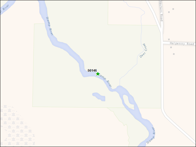 A map of the area immediately surrounding DFRP Property Number 56146