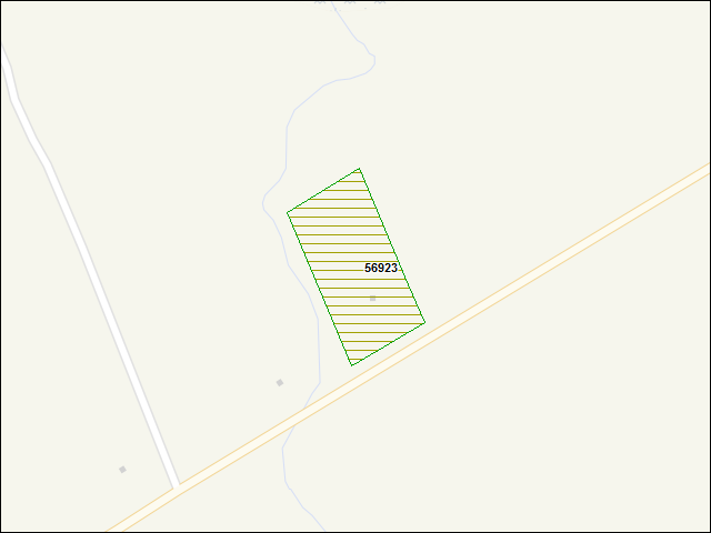 A map of the area immediately surrounding DFRP Property Number 56923