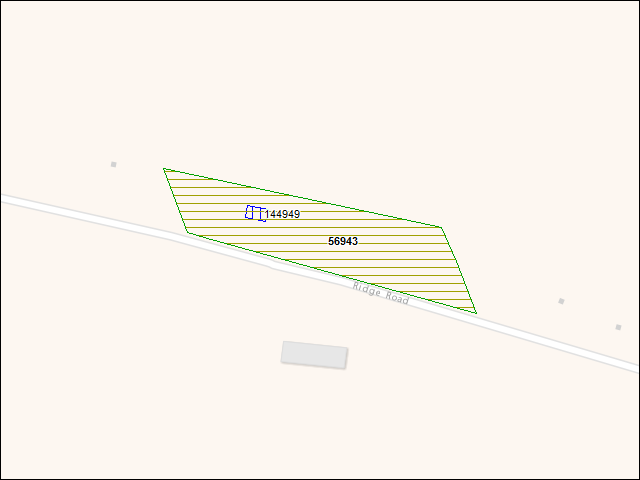 A map of the area immediately surrounding DFRP Property Number 56943