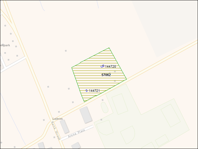 A map of the area immediately surrounding DFRP Property Number 57062