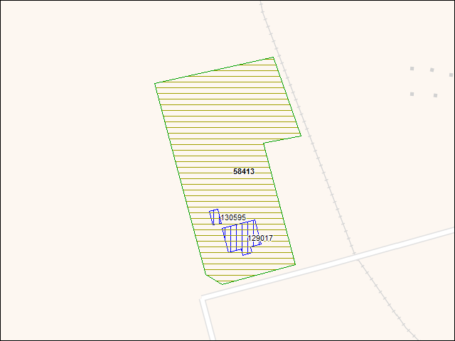 A map of the area immediately surrounding DFRP Property Number 58413